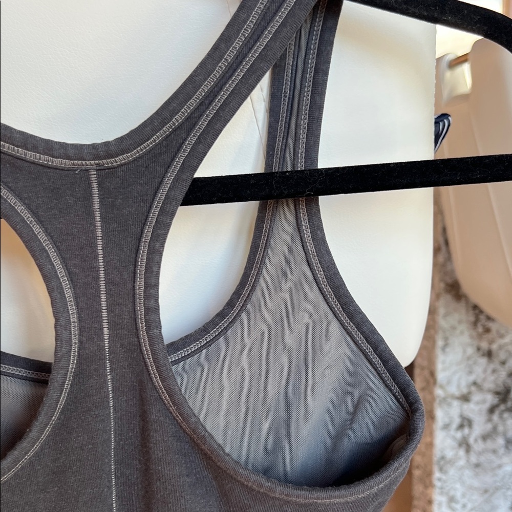 NWT SKIMS OUTDOOR MID THIGH RACERBACK BODYSUIT | SOOT - Picture 7 of 12